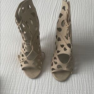 Aldo Beige Cutout Women's Heels